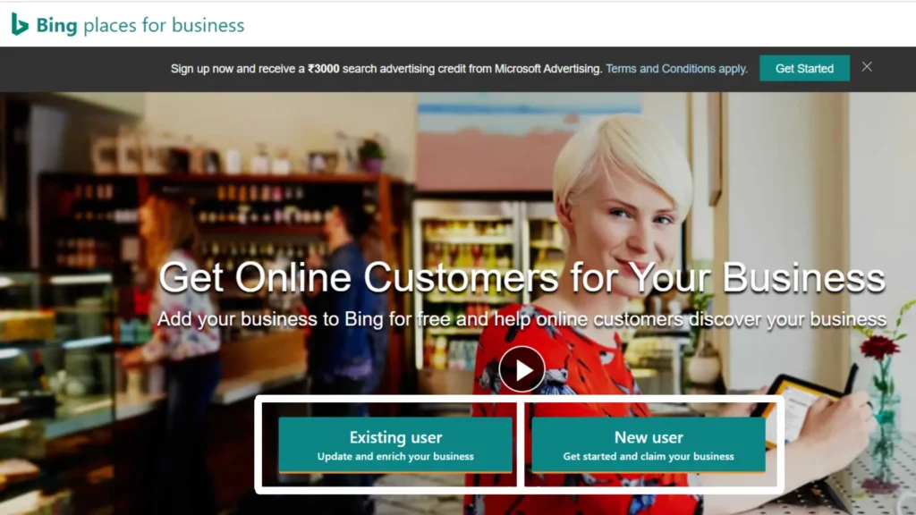 Home Page image for Bing places for business