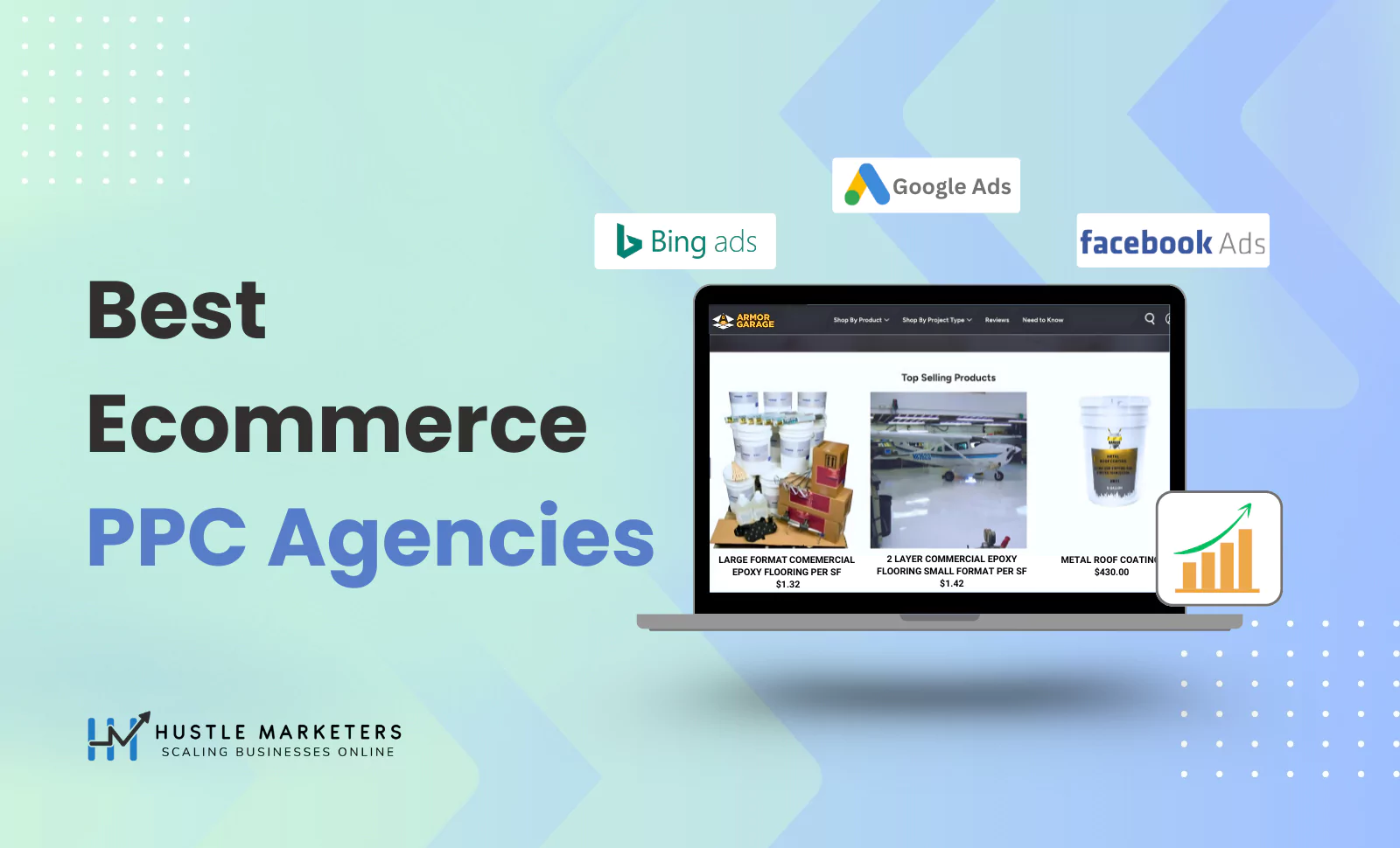 Best ecommerce PPC agencies for Google Ads, Facebook Ads, and Bing Ads – Hustle Marketers scaling online businesses with top-performing pay-per-click strategies