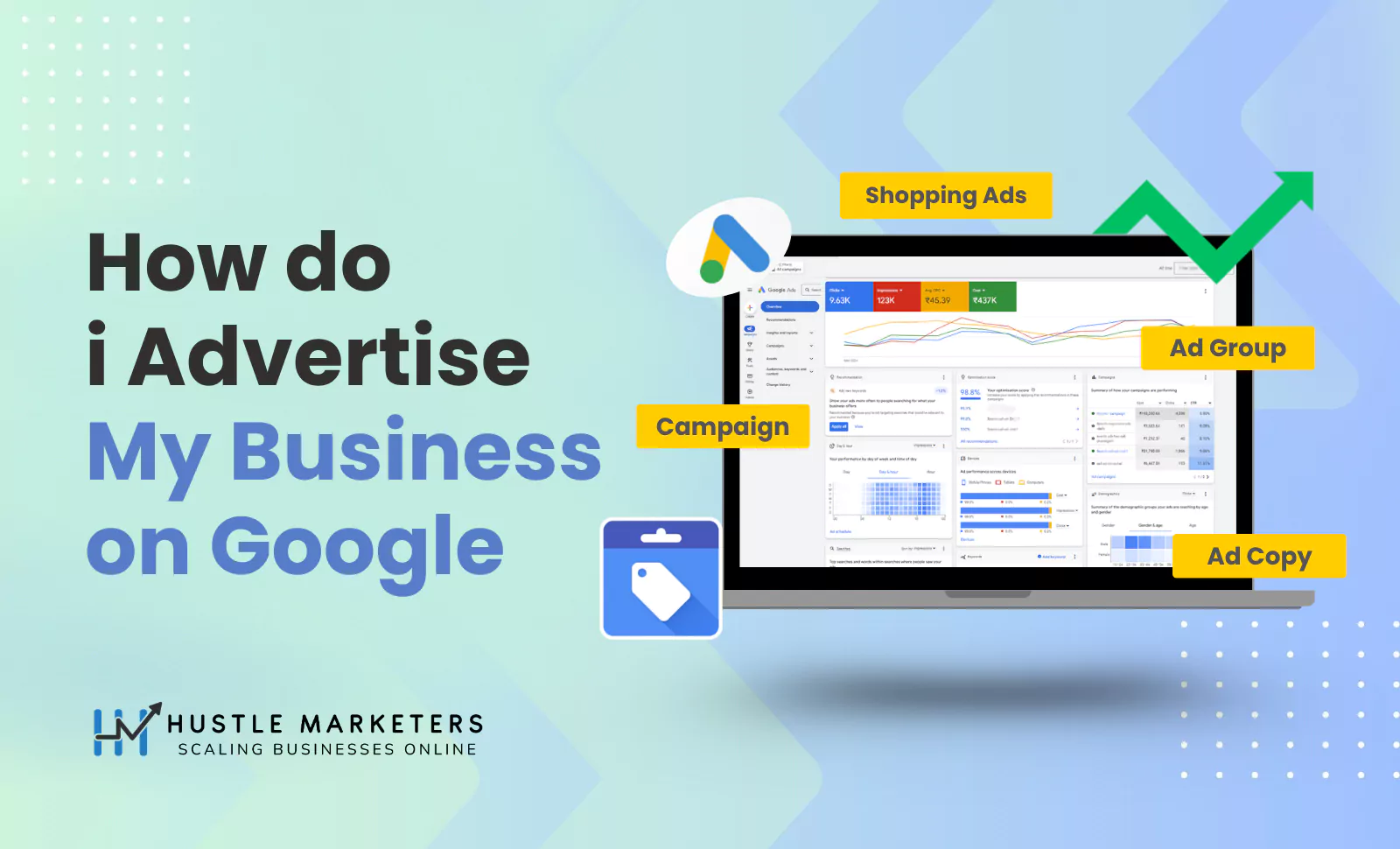 Guide to advertising your business on Google using campaigns, shopping ads, and ad groups
